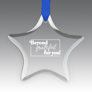 Beyond Grateful For You Crystal Suncatcher Ornament