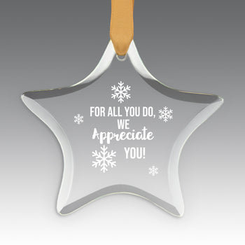 We Appreciate You Crystal Suncatcher Ornament
