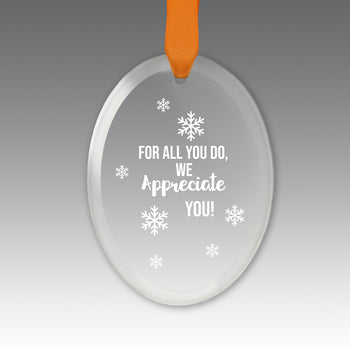 We Appreciate You Crystal Suncatcher Ornament