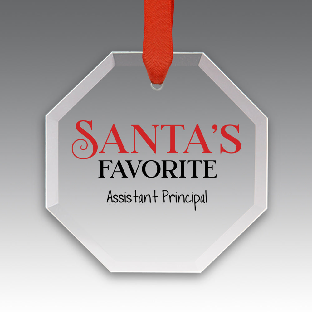 Santa's Favorite Crystal Suncatcher Ornament