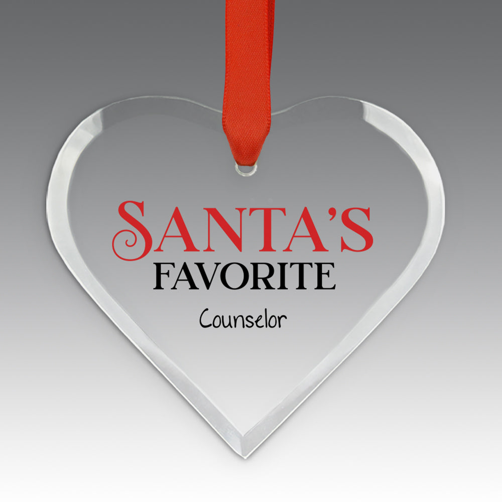 Santa's Favorite Crystal Suncatcher Ornament