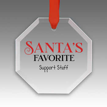 Santa's Favorite Crystal Suncatcher Ornament