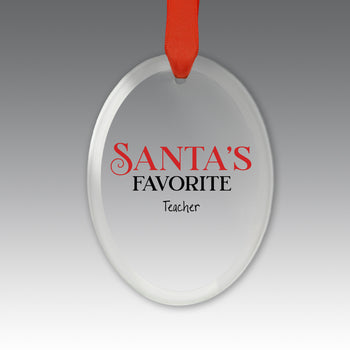Santa's Favorite Crystal Suncatcher Ornament