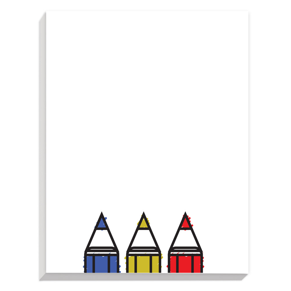 Personalized Notepads – Primary Colored Pencils (2 pads)