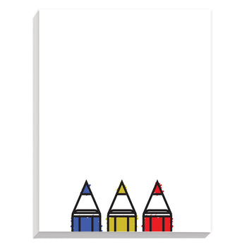 Personalized Notepads – Primary Colored Pencils (2 pads)