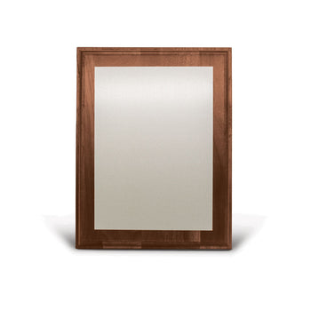 7x9 Walnut Plaque W/ Brushed Silver Plate