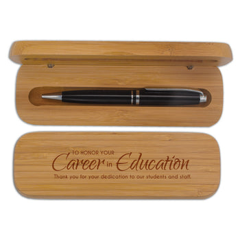 Bamboo Pen Case Set