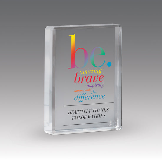 Be Collection Optic Crystal Paperweight