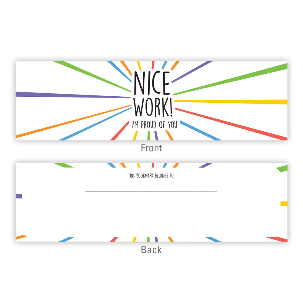 Nice Work Bookmarks 25/PK