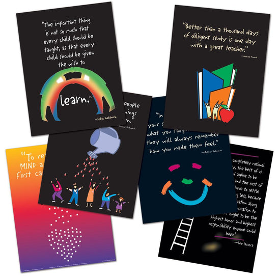 set of 6 at the heart of teaching posters