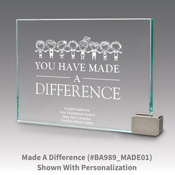 Achievement Award w/ Metal Rectangle Holder