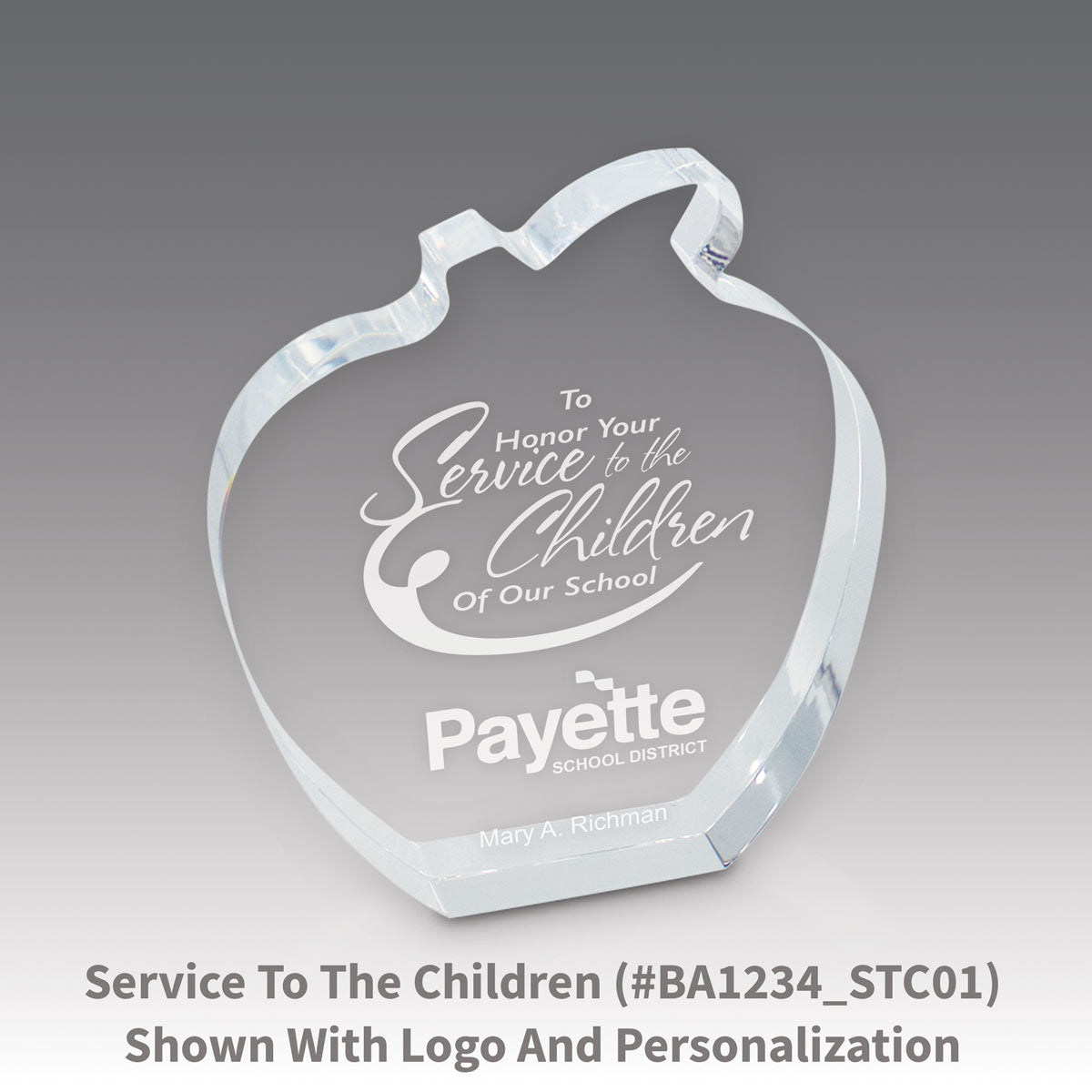 Acrylic Apple Award