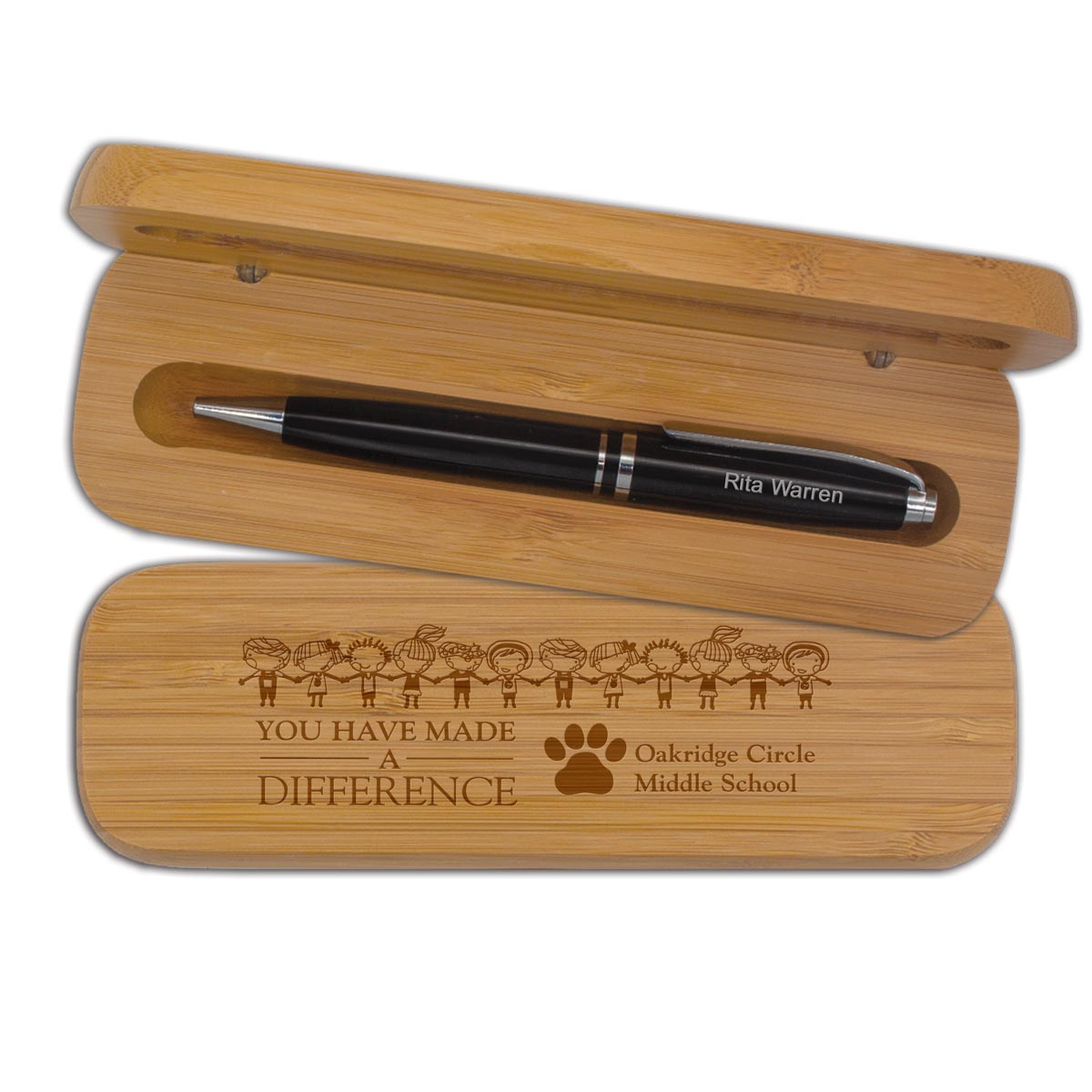 Bamboo Pen Case Set