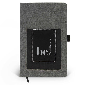 Canvas journal with phone pocket and card holder featuring the inspirational message Be The Difference. 3 colors to choose from.