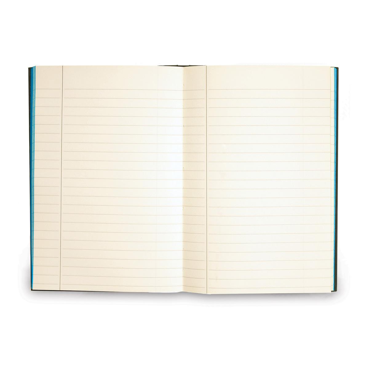 opened journal with lined paper