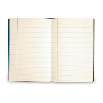 opened journal with lined paper