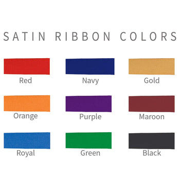 satin ribbon colors for crystal ornaments