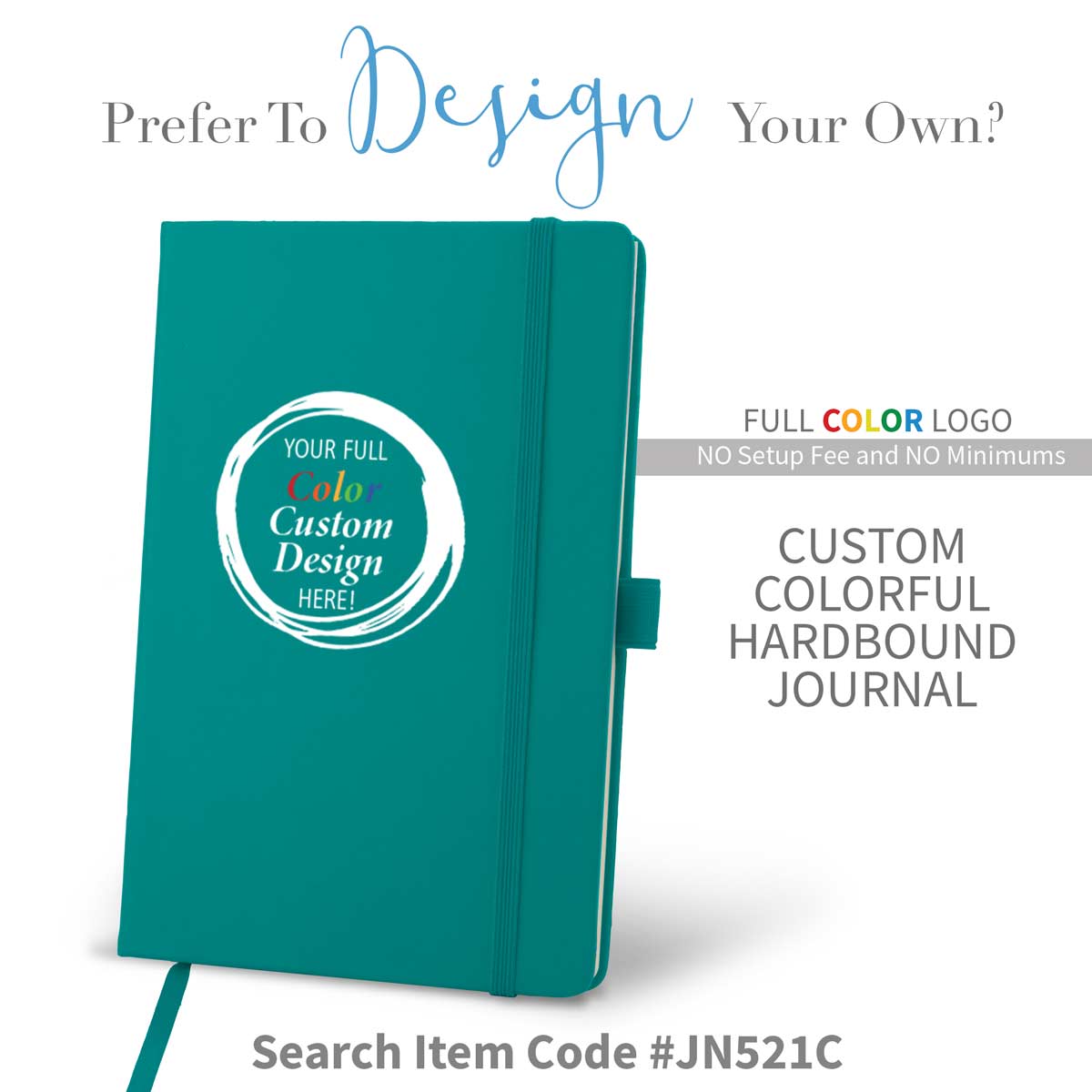 teal journal with create your own option