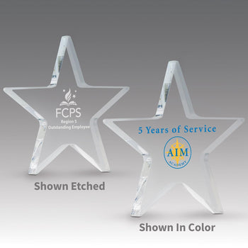 create your own acrylic star paperweight