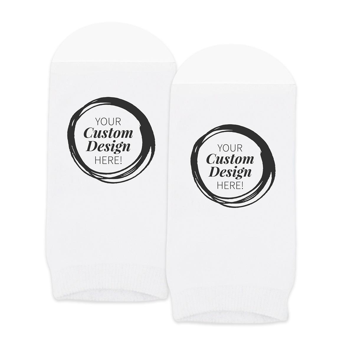 create your own pair of no-show white socks
