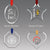 crystal ornaments with custom school logo and satin ribbons
