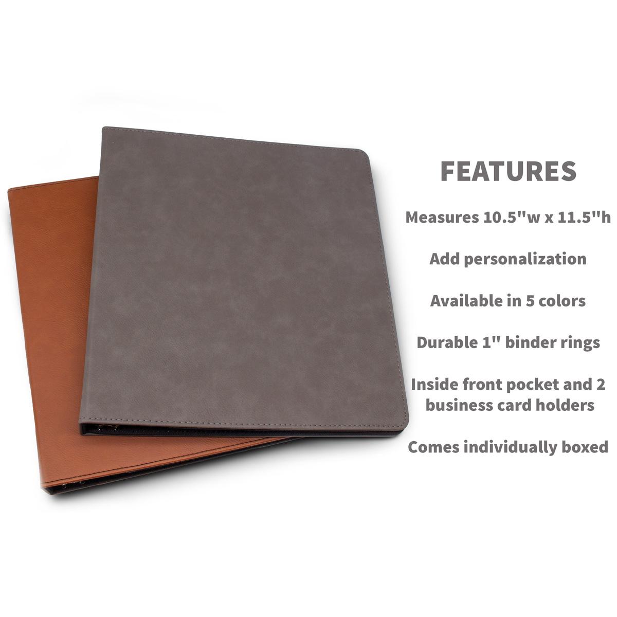 product features for leather notebook