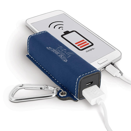 This Custom 2200 mAh Power Bank w/ Carabiner in black is the perfect teacher appreciation gift.