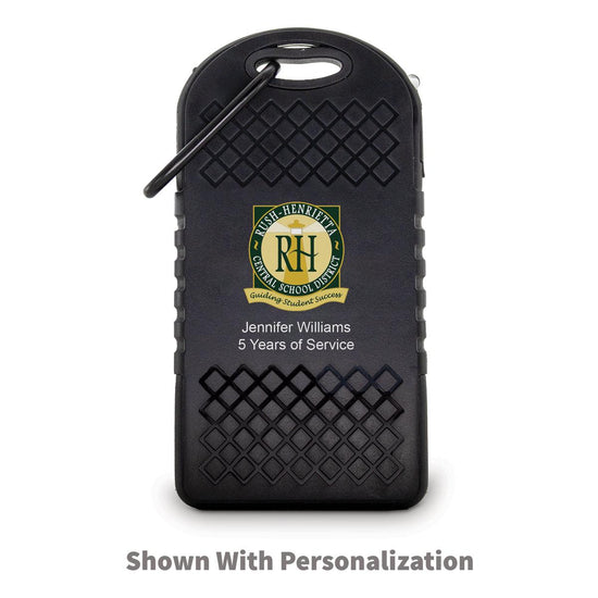 4000 mAh solar power bank featuring full color custom logo