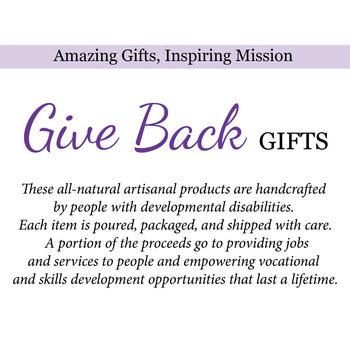 all-natural products handcrafted by people with developmental disabilities
