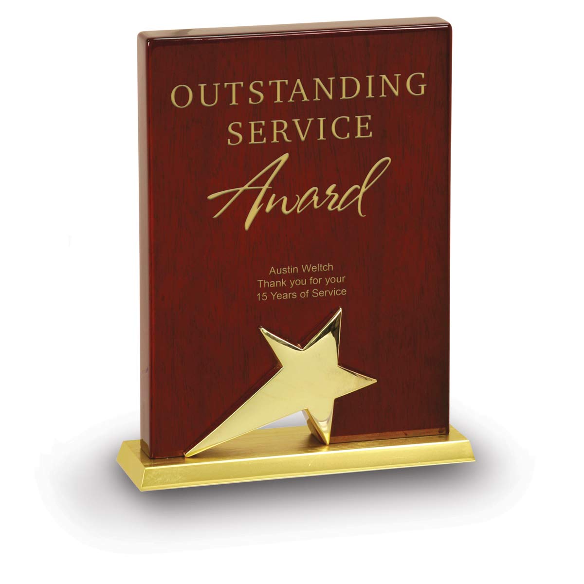 Gold Star Rosewood Piano Finish Base Award