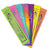 colorful satin ribbons with foil-stamped happy birthday message and candle design