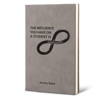Richly textured hardbound journal featuring the inspirational Infinity message. 9 colors to choose from.