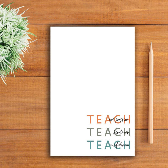 teach compassion kindness confidence large notepad sitting on a table