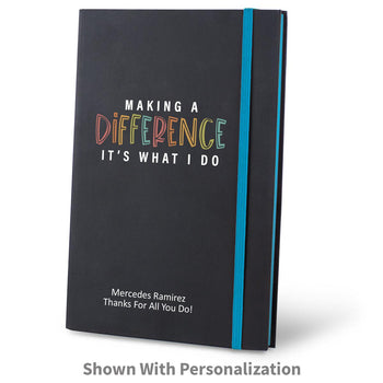 making a difference black journal with personalization