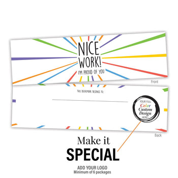 add your logo to a nice work bookmark