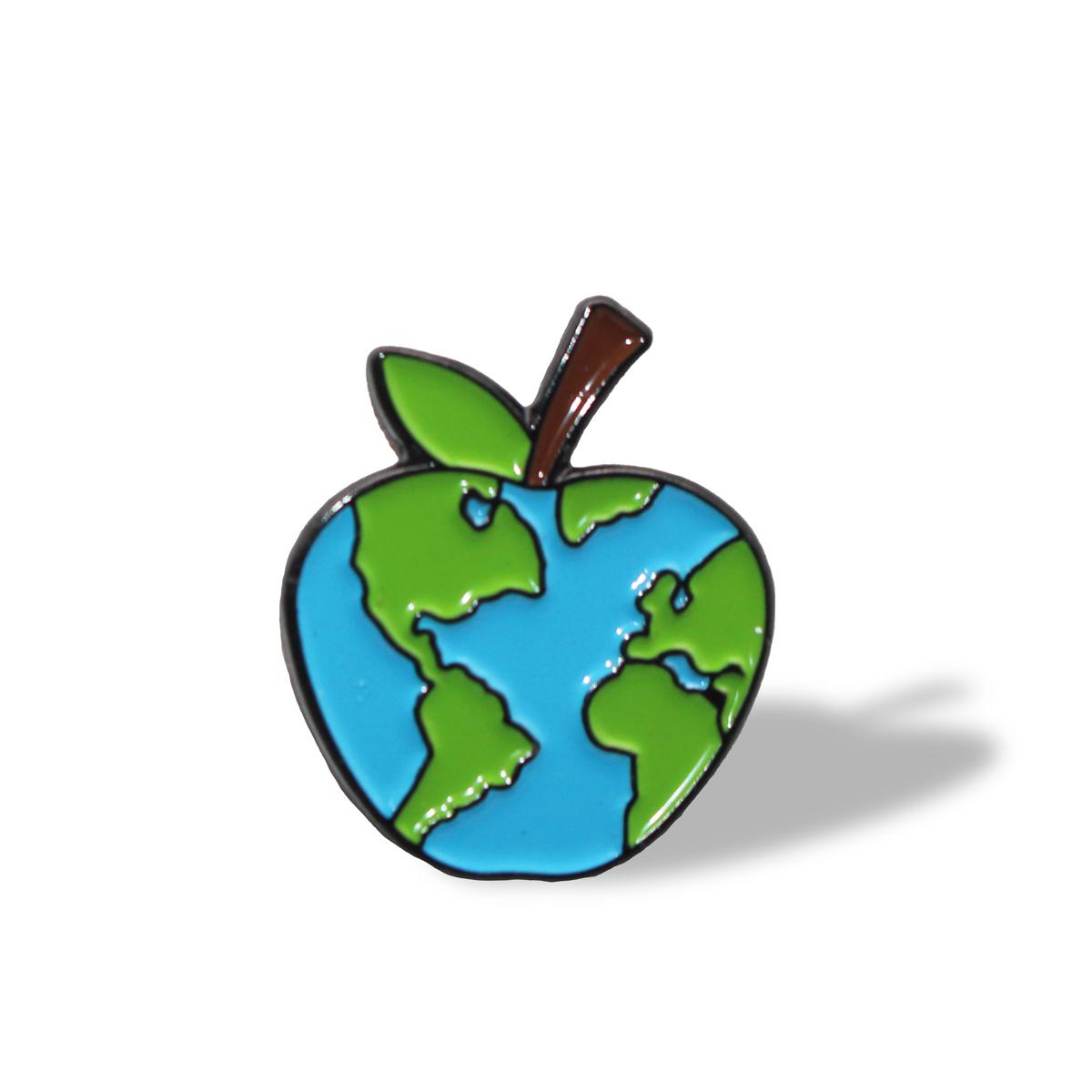 apple world lapel pin