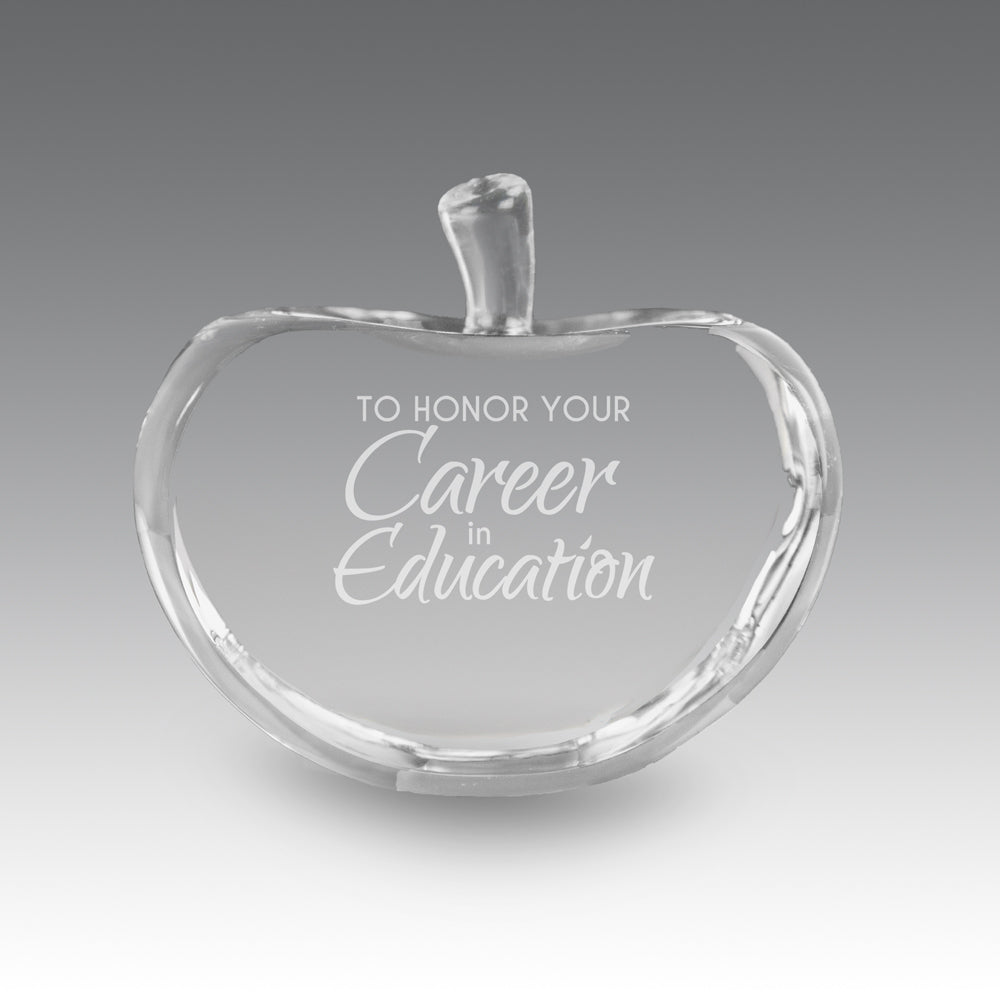 Optic Crystal Center Cut Apple
