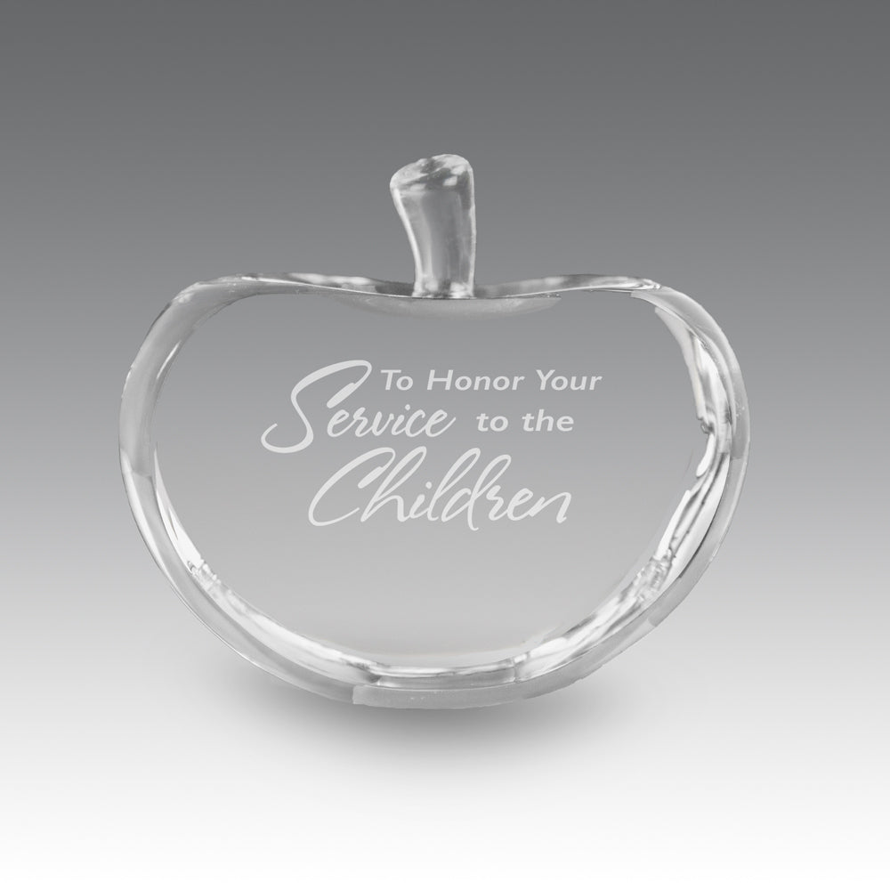 Optic Crystal Center Cut Apple
