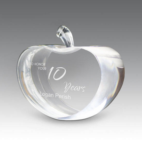 Optic Crystal Center Cut Apple