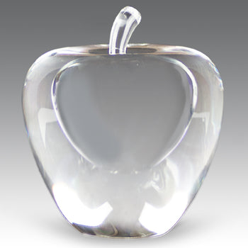 Etched Optic Crystal Apple