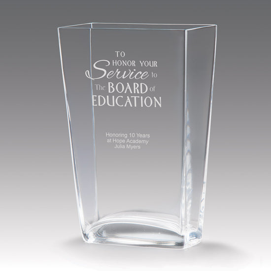 Recognition Crystal Vase