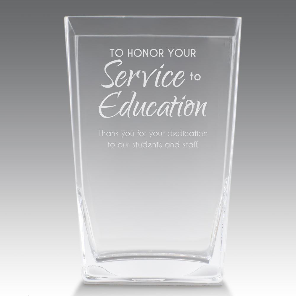 Recognition Crystal Vase