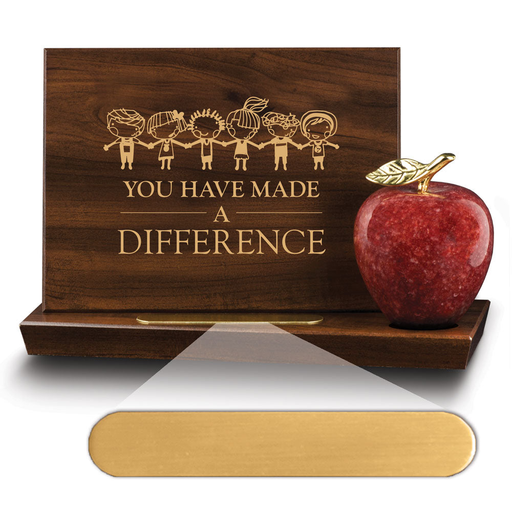Base Award With Red Marble Apple