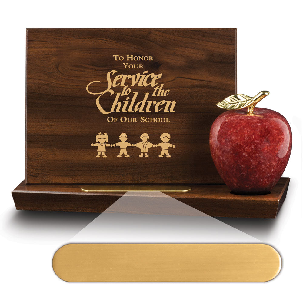 Base Award With Red Marble Apple