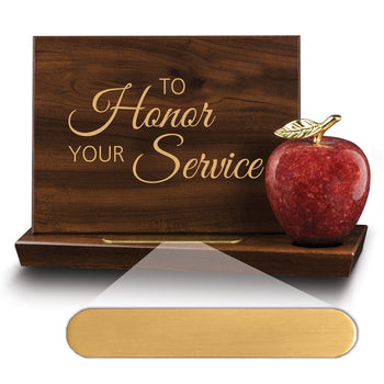 Base Award With Red Marble Apple