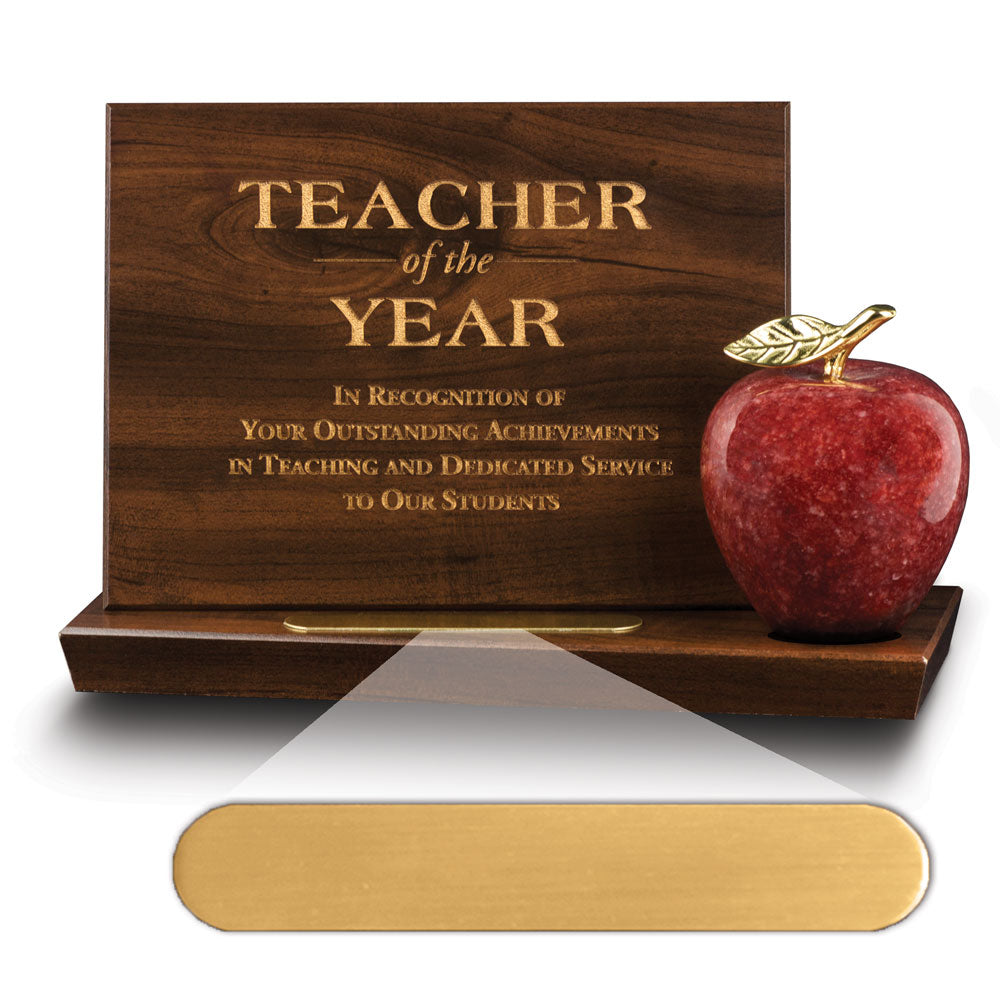 Teacher of the Year Base Award w/ Marble Apple