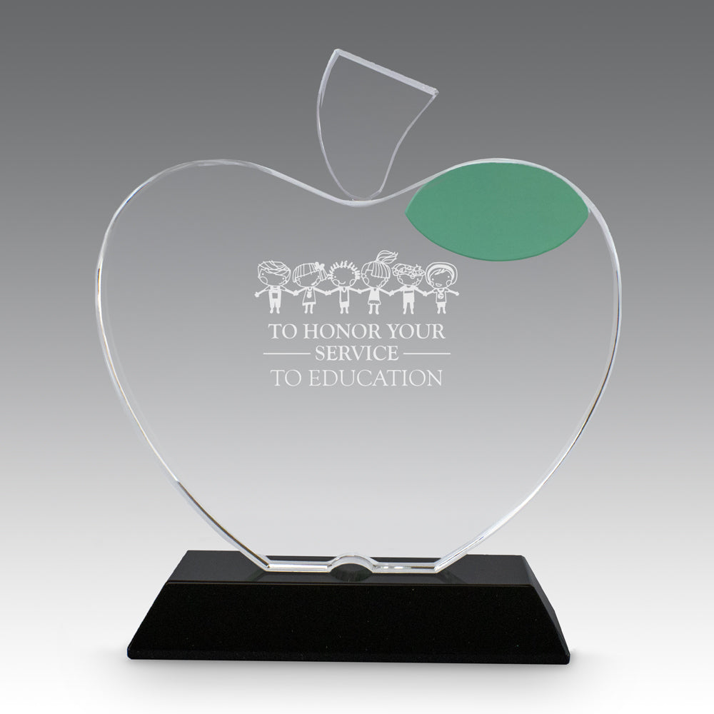 Optic Crystal Apple Base Award