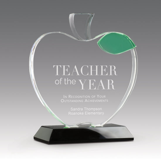 Optic Crystal Apple Base Award
