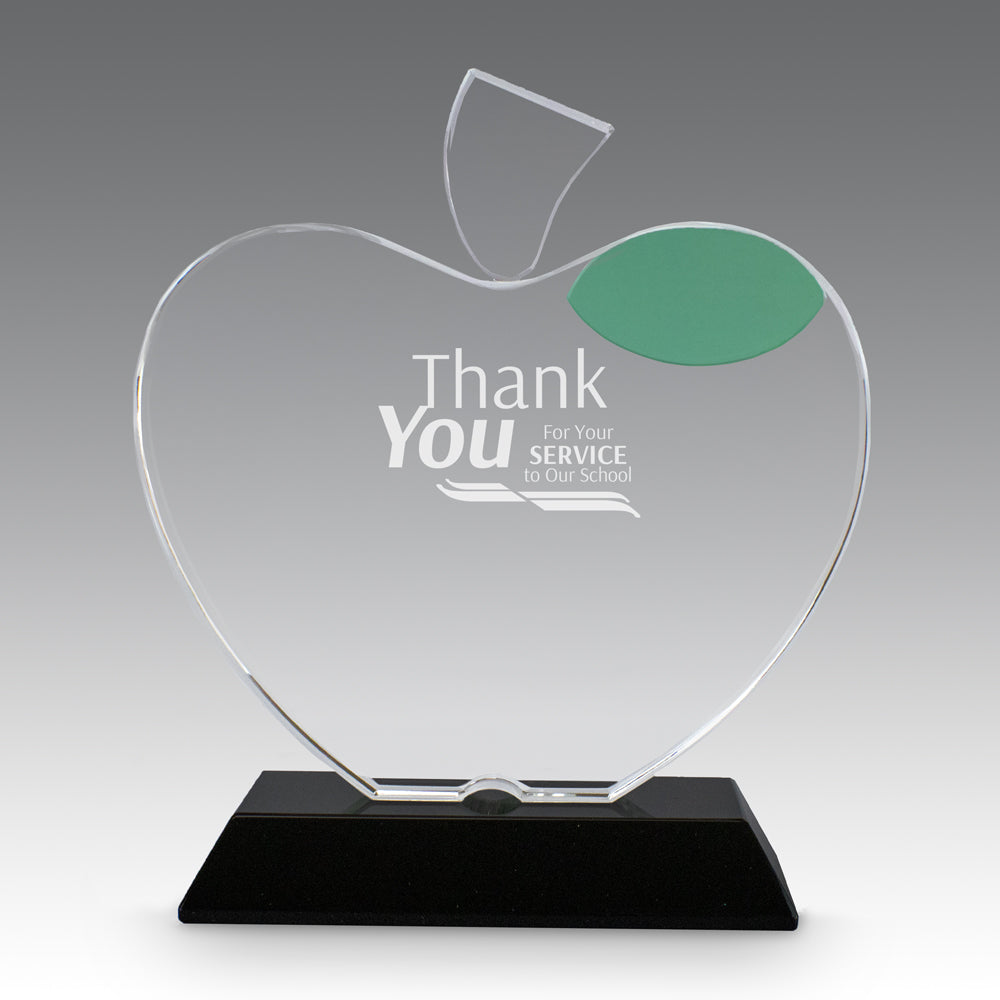 Optic Crystal Apple Base Award