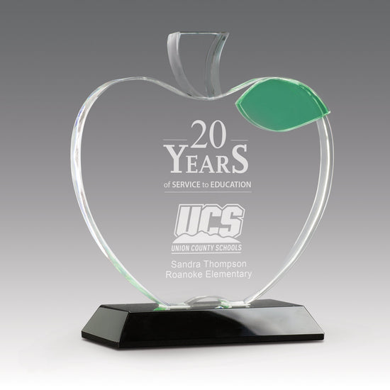 Optic Crystal Apple Base Award